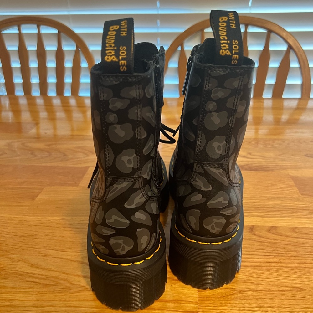 Dr. Martens Jadon platform leopard print boots